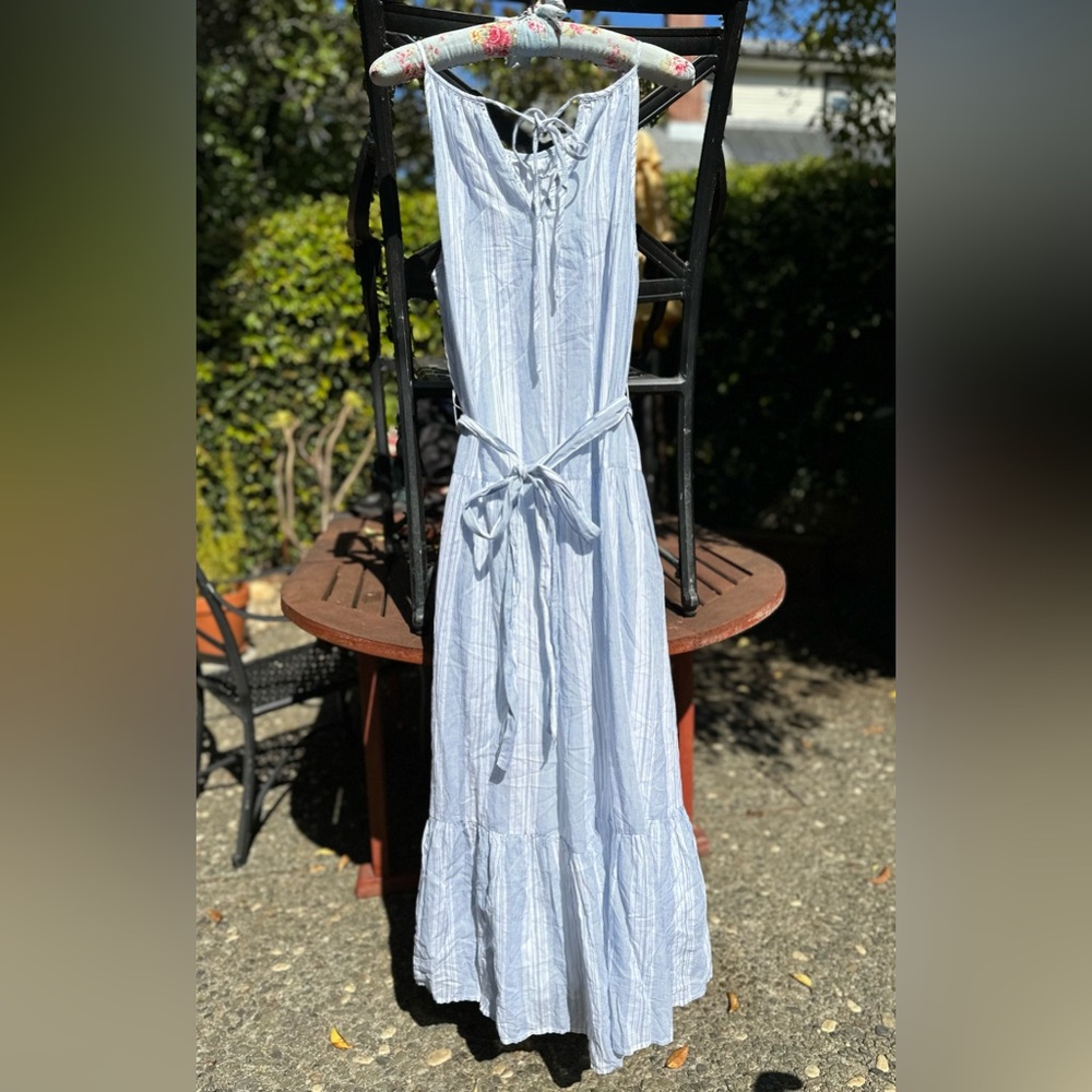 NWT GAP Maxi Dress light & flowy striped blue and white summer sleeveless